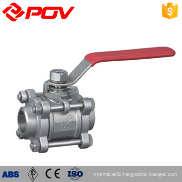 Manual operated 3pc thread 1/2 inch mini ball valve